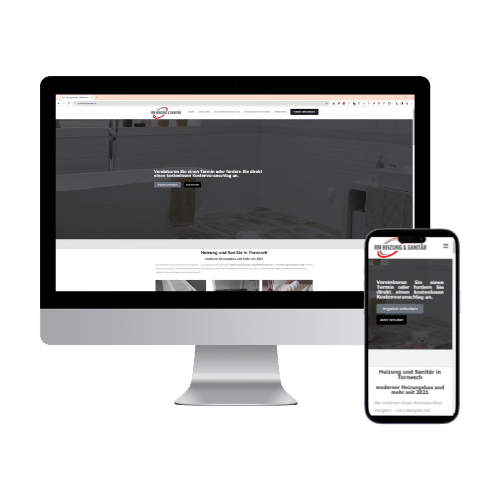 RM Heizung und Sanitär eine Portofolio Seite: Homepage erstellen